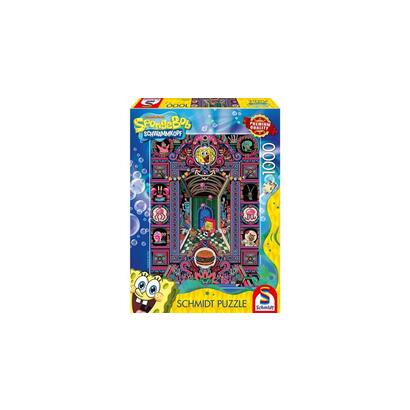 schmidt-spiele-el-loco-mundo-de-bob-esponja-rompecabezas-de-1000-piezas-58587