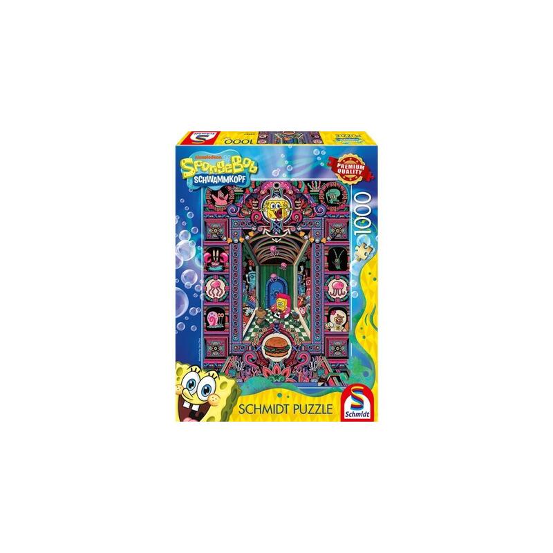 schmidt-spiele-el-loco-mundo-de-bob-esponja-rompecabezas-de-1000-piezas-58587