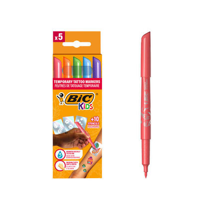bic-kids-tatuajes-pack-de-5-rotuladores-10-plantillas-para-tatuajes-temporales-tinta-dermatologicamente-testada-y