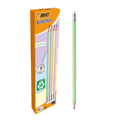 pack-de-12-unidades-bic-evolution-pastel-lapiz-de-grafito-hexagonal-con-goma-mina-hb-ultrarresistente-sin-madera-