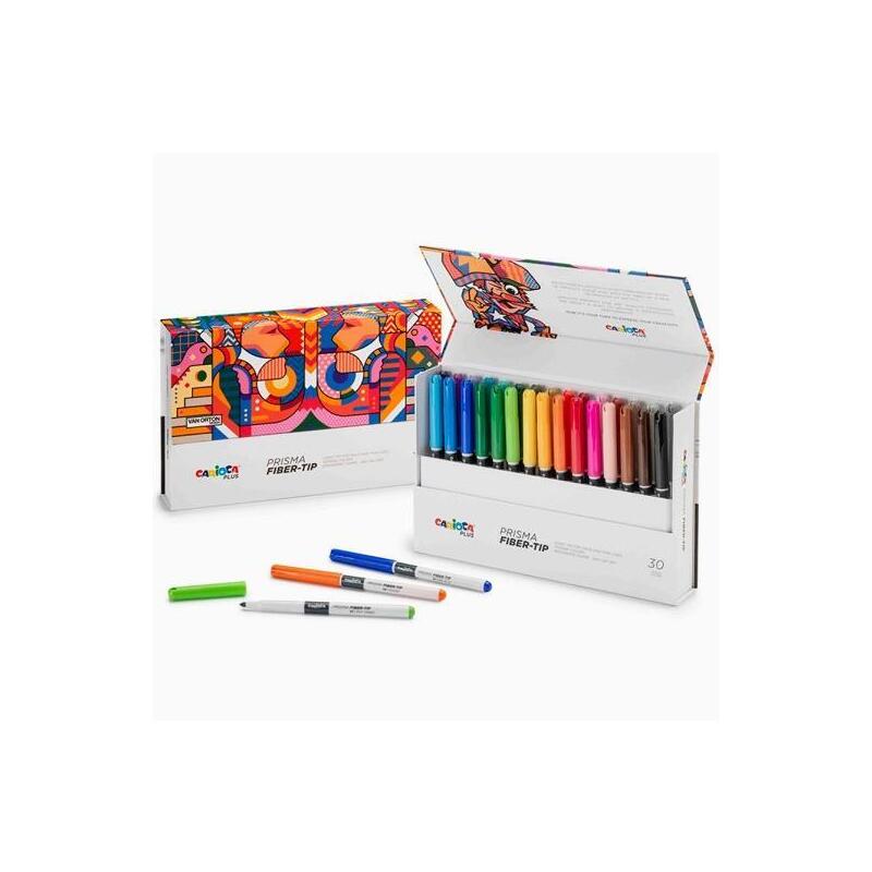 carioca-plus-rotuladores-prisma-colores-surtidos-caja-rigida-30-ud