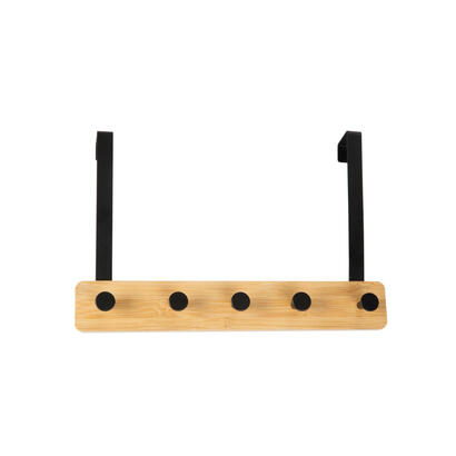 colgador-sobrepuerta-de-metal-negro-y-madera-38-x-25-cm