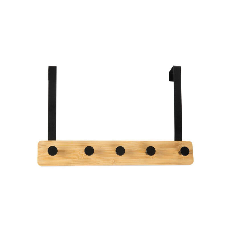 colgador-sobrepuerta-de-metal-negro-y-madera-38-x-25-cm