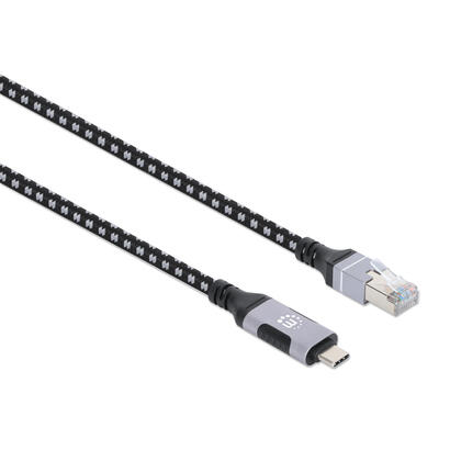 manhattan-394826-cambiador-de-genero-para-cable-rj-45-usb-c-negro-plata