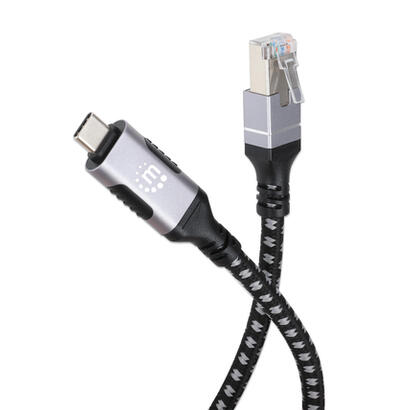manhattan-394826-cambiador-de-genero-para-cable-rj-45-usb-c-negro-plata