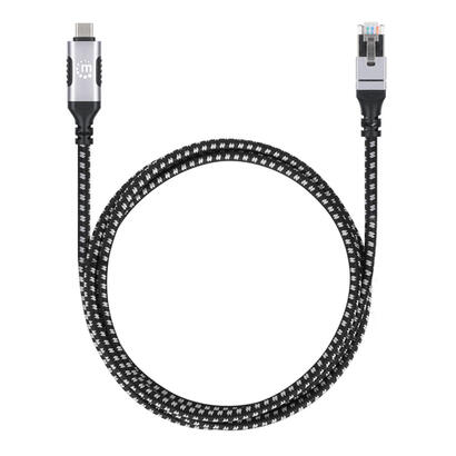 manhattan-394826-cambiador-de-genero-para-cable-rj-45-usb-c-negro-plata