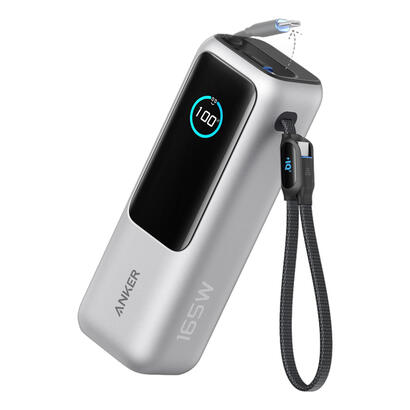 power-bank-anker-25k-165w-built-in-usb-c-cable-retractil-silver