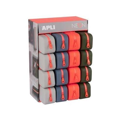 apli-estuche-de-silicona-neon-rectangular-expositor-de-16-csurtidos