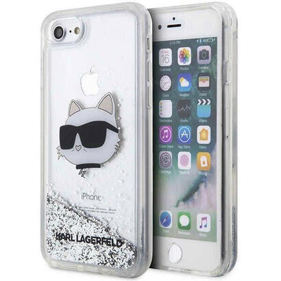 karl-lagerfeld-klhci8lnchcs-iphone-7-8-se-2020-se-2022-silver-silver-hardcase-glitter-choupette-head