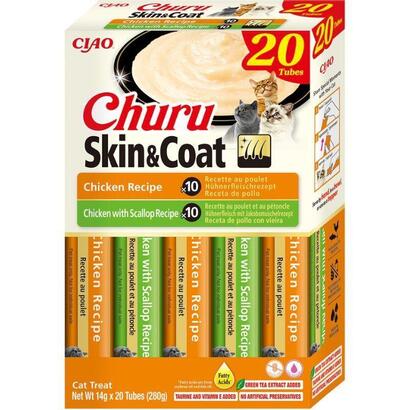 inaba-cat-churu-premios-de-pollo-para-gatos-piel-y-pelo-20-x-14-g-280-g
