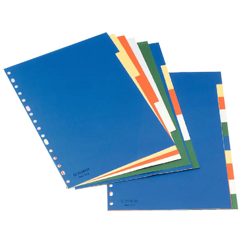 esselte-5-separadores-multitaladro-polipropileno-a4-colores-con-caratula-indice-carton-blanco-negro
