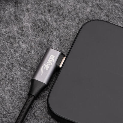 akyga-cable-usb-ak-usb-54-usb-tipo-c-m-usb-tipo-c-m-angle-ver-20-60w-1m
