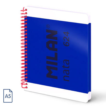 milan-cuaderno-espiral-a5-80h-95gr-5x5mm-tapa-dura-coleccion-nata-624-since-1918-azul