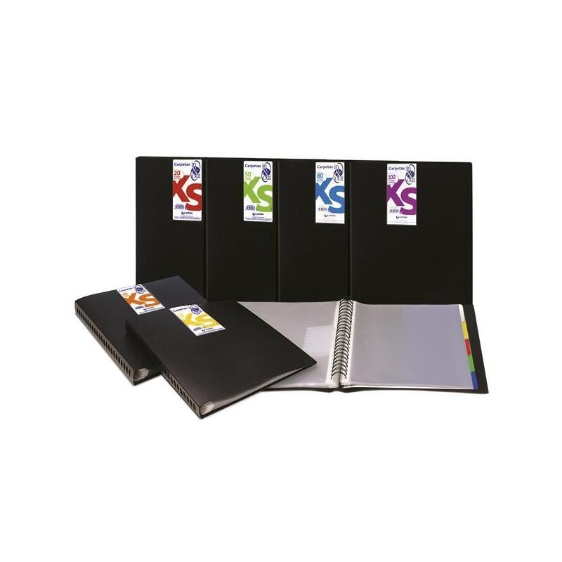 grafoplas-carpeta-20-fundas-espiral-a4-extraibles-calidad-extra-5-separadores-pp-translucido-rigido-in-out-negro