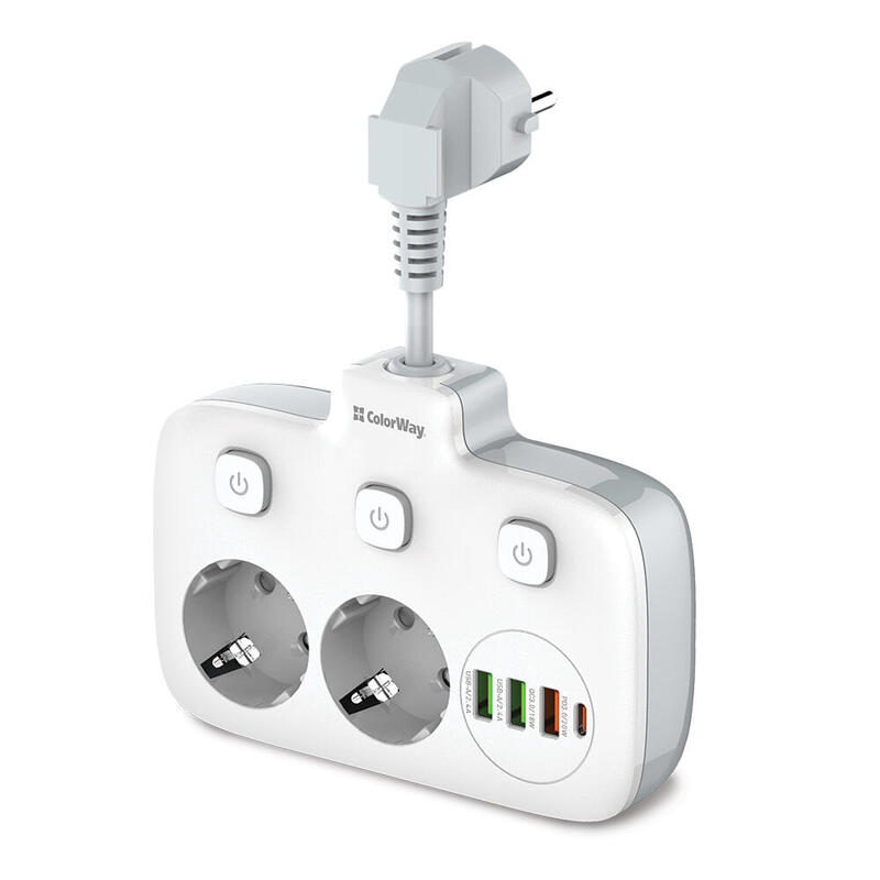 regleta-colorway-cw-che24pdw-toma-de-corriente-2-enchufes-eu-3-usb-a-1-usb-c-blanco-25m