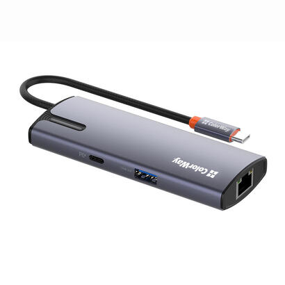 docking-colorway-cw-hub03-pd-station-usb-tipo-c-3xusb-30-1xusb-20-1xusb-c-1xrj45-dark-grey