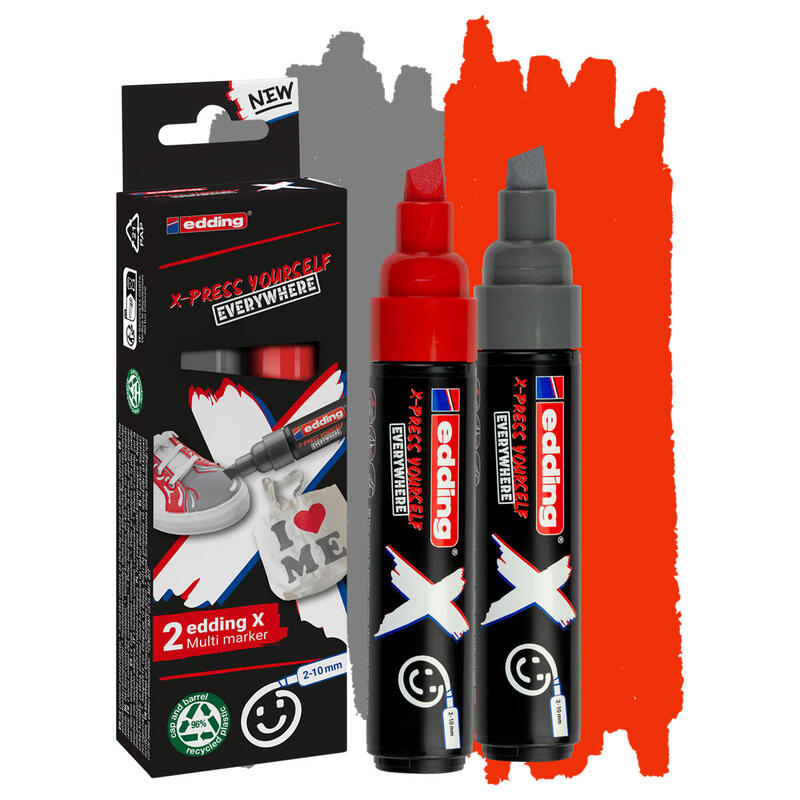 edding-x-6900-pack-de-2-rotuladores-multisuperficie-permanentes-de-tinta-opaca-punta-biselada-con-trazo-2-10mm-