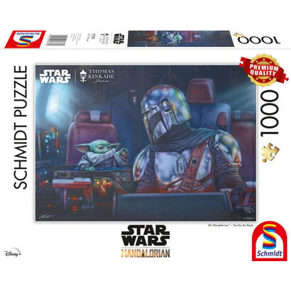 juegos-schmidt-thomas-kinkade-studios-star-wars-the-mandalorian-dos-para-la-carretera-puzzle-1000-parts-57378