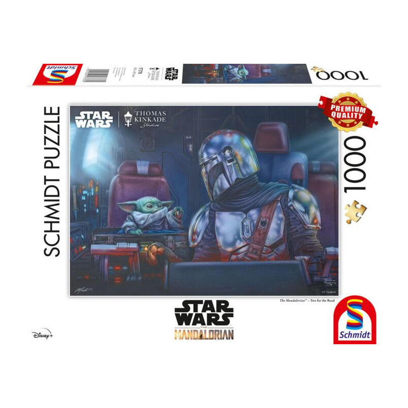 juegos-schmidt-thomas-kinkade-studios-star-wars-the-mandalorian-dos-para-la-carretera-puzzle-1000-parts-57378