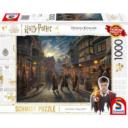 puzzle-schmidt-spiele-thomas-kinkade-studios-wizarding-world-harry-potter-callejon-diagon-1000-piezas-58548