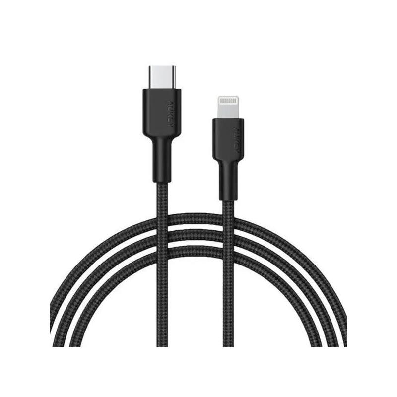 cable-usb-c-aukey-lightning-mfi-27w-braided-18m