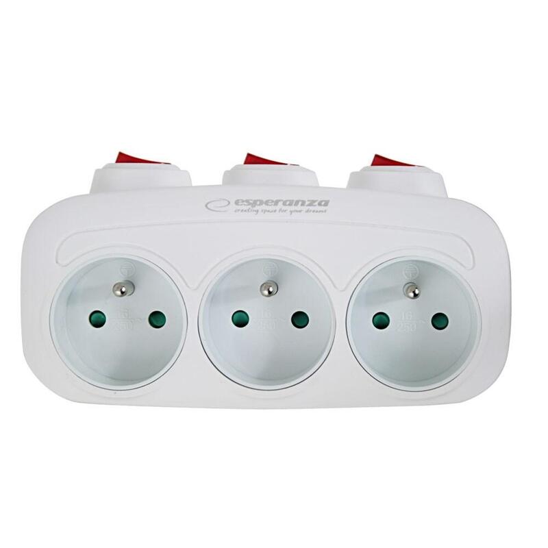 esperanza-elk307w-divisor-electrico-interruptor-de-3-tomas-blanco