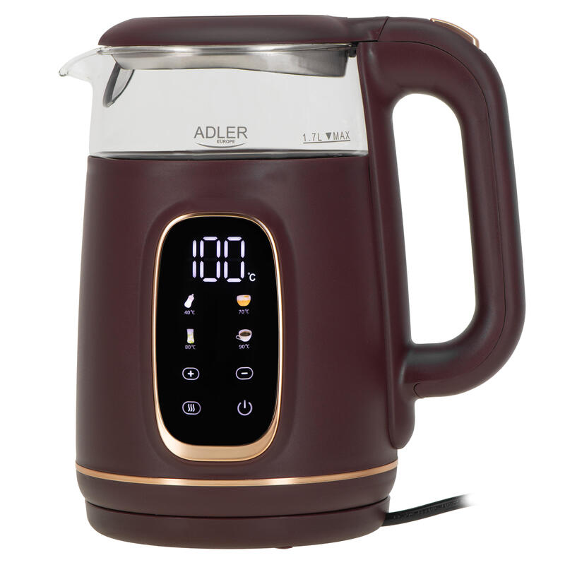 adler-ad-1305-electric-kettle-glass-with-led-display-temperature-regulation-17l-burgundy
