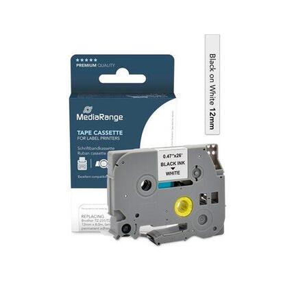 mediarange-schriftbandka-brother-tz-231-tze-231-12mm-8m-sch
