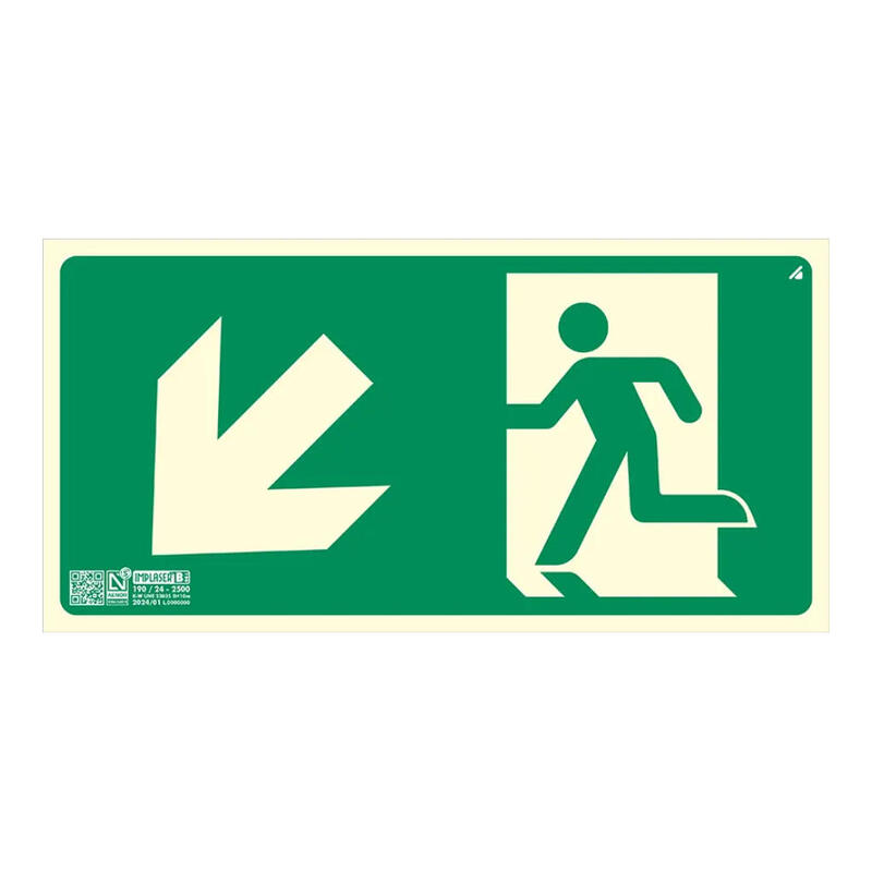 implaser-ev359n-senal-salida-bajada-rampa-o-escalera-izquierda-32x16cm