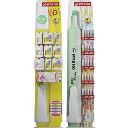 stabilo-marcadores-fluorescentes-swing-cool-pastel-naturecolors-expositor-wow-300-ud-individuales-60-estuches
