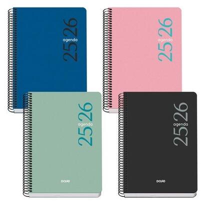 dohe-agenda-escolar-esencial-a5-espiral-sv-tapa-pp-colores-surtidos-2025-2026