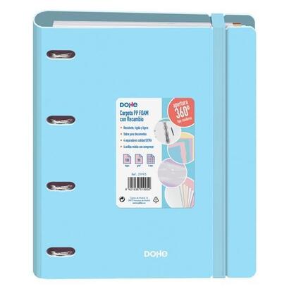 dohe-carpeta-anillas-mixtas-4x35mm-recambio-a4-100h-5x5mm-90gr-4-separadores-polyfoam-azul-pastel