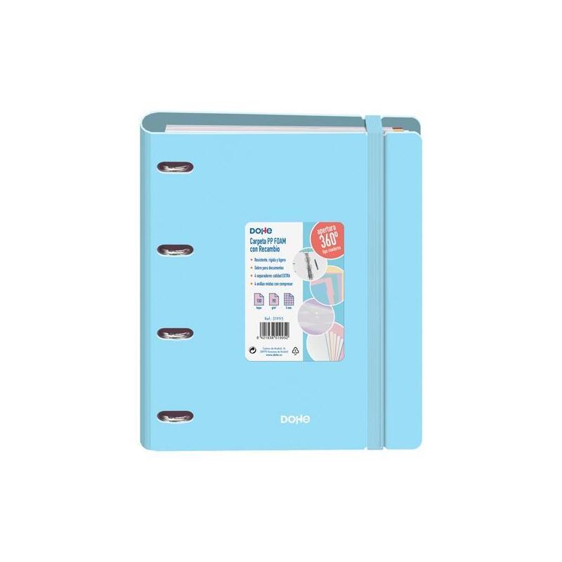 dohe-carpeta-anillas-mixtas-4x35mm-recambio-a4-100h-5x5mm-90gr-4-separadores-polyfoam-azul-pastel