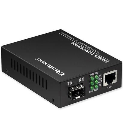 qoltec-52295-bidirectional-ethernet-switch-media-converter-1x-rj45-1x-sfp-1000mbps-5v
