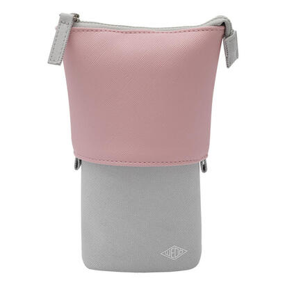 wedo-242-73009-estuche-suave-tela-imitacion-piel-poliester-gris-rosa