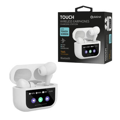 platinet-auriculares-tws-bluetooth-54-pantallla-tactil-remoto-300mah-blanco-pm1005w