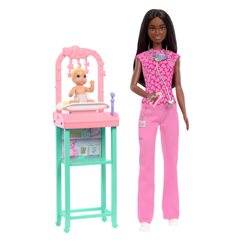 lalka-barbie-lekarz-pediatra-ciemne-wlosy lalka-barbie-lekarz-pediatra-ciemne-wlosy