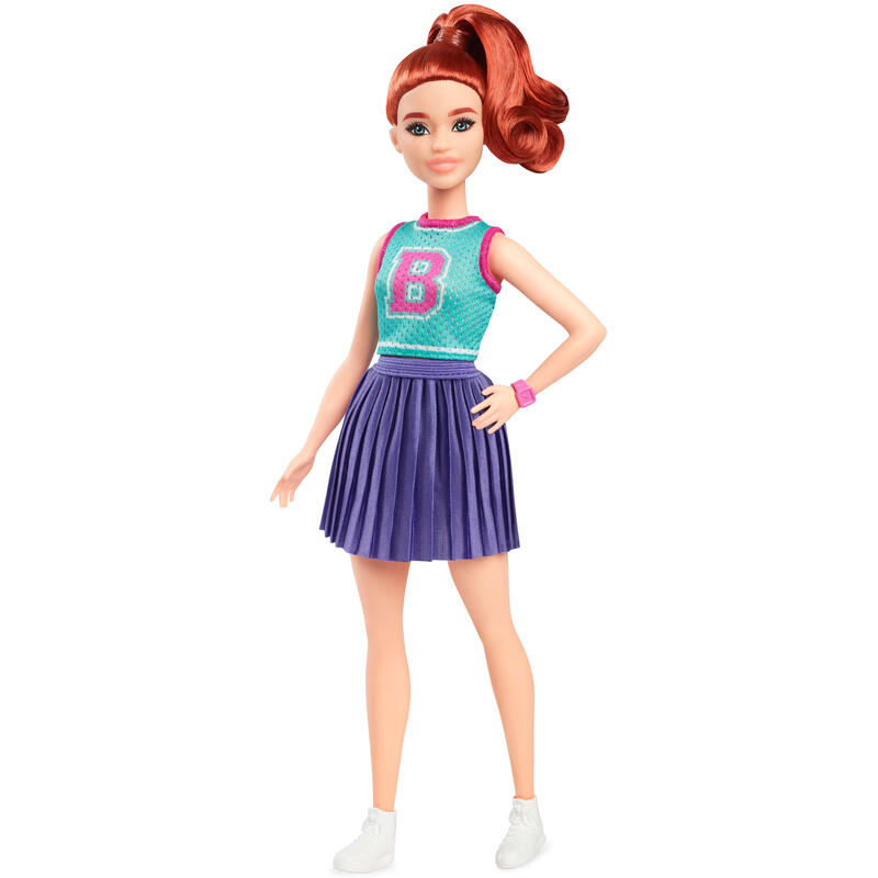 barbie-muneca-barbie-fashionista-con-top-de-punto-y-falda-plisada-hyt90