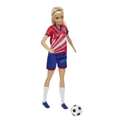 lalka-barbie-pilkarka-czerwona-koszulka