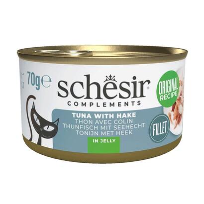 comida-humeda-para-gatos-schesir-complements-tuna-with-hake-in-jelly-70g