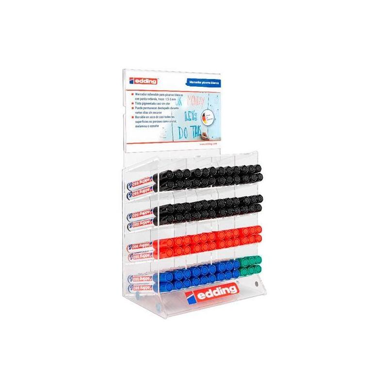 edding-marcador-pizarra-blanca-e-660-gama-colores-basicos-surtidos-expositor-96-ud