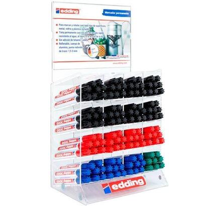 edding-marcador-permanente-3000-gama-basica-colores-surtidos-expositor-128-ud