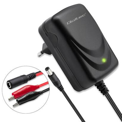 qoltec-52424-automatic-charger-for-agm-gel-std-12v-battery-15a-rectifier-with-led-indicator