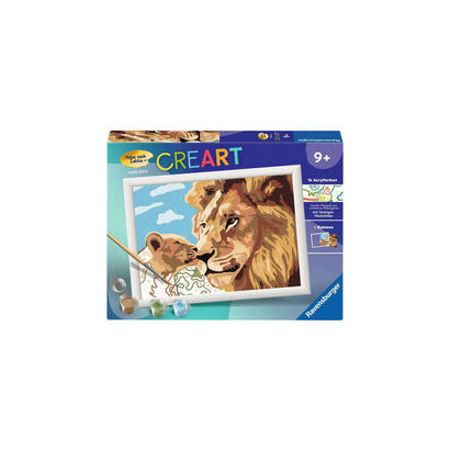ravensburger-creart-leon-con-bebe-pintura-23995