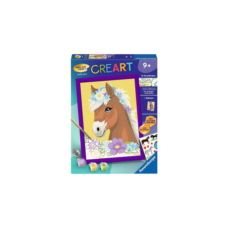 ravensburger-creart-caballo-con-flores-cuadro-23999