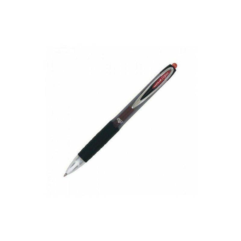 uniball-rollerball-signo-umn-207e-retractil-07mm-rojo-caja-12-ud