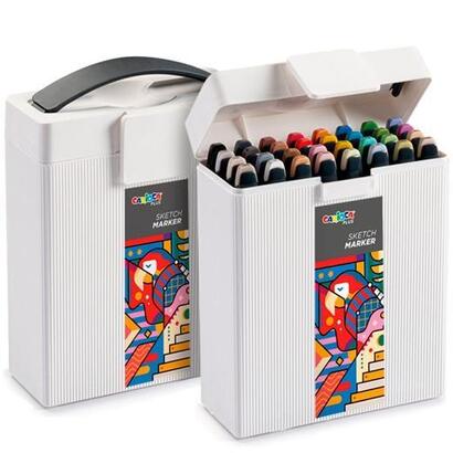 carioca-plus-sketch-marker-doble-punta-cincelpincel-colores-surtidos-caja-premium-32-ud