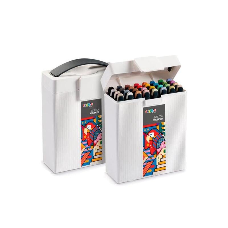 carioca-plus-sketch-marker-doble-punta-cincelpincel-colores-surtidos-caja-premium-32-ud
