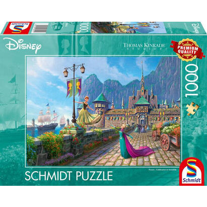 schmidt-spiele-thomas-kinkade-studios-disney-celebracion-en-arendelle-rompecabezas-de-1000-piezas-58042