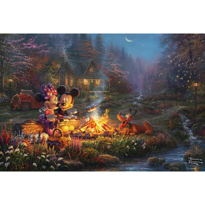 schmidt-spiele-thomas-kinkade-studios-disney-mickey-y-minnie-sweetheart-campfire-rompecabezas-de-200-piezas-56558